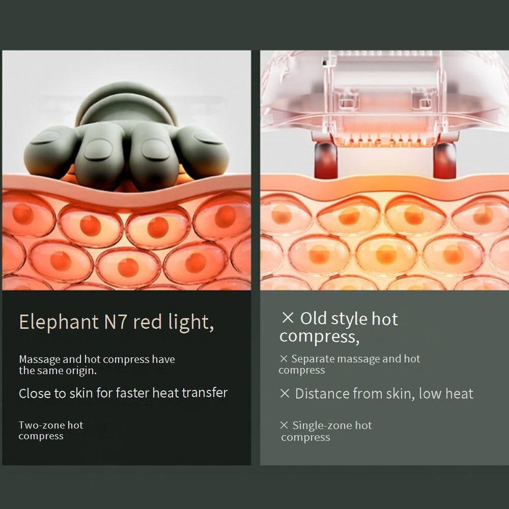 Bionic Heated Massager, Wireless Portable Shiatsu Neck and Back Massager, Electric Deep Tissue 4D Kneading Massage, Simulated Human Hand Design for Pain Relief and Muscle Relax